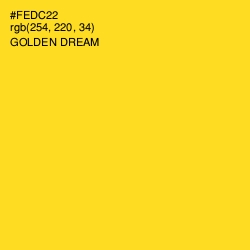 #FEDC22 - Golden Dream Color Image